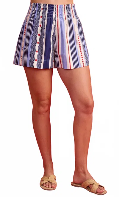 Double A Sylvie Short In Liberty Stripe In Multi