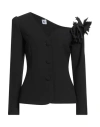 Double C Woman Blazer Black Size 6 Polyester, Elastane In Black