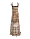 Double C Woman Maxi Dress Camel Size 6 Polyamide, Polyester, Elastane In Beige