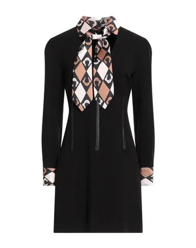 Double C Woman Mini Dress Black Size 8 Polyester, Viscose, Elastane, Polyurethane