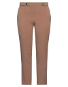 Double C Woman Pants Camel Size 10 Polyester, Viscose, Elastane In Beige