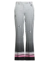 Double C Woman Pants White Size 10 Polyester, Elastane