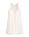 Double C Woman Top Cream Size 8 Viscose, Rayon In White