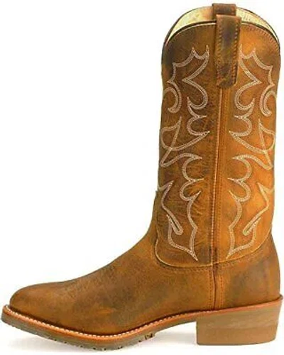 Pre-owned Double-h Boots Double-h Dylan 12" Work Boots For Men - Old Town Folklore Leather Permafresh ... In Brown