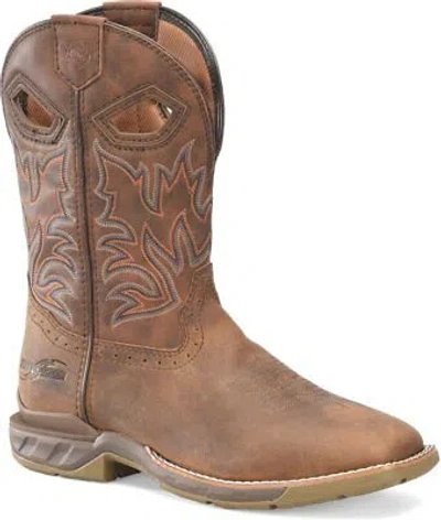 Pre-owned Double-h Boots Double-h Men's 11” Portal Soft Toe Eh Non-metallic Roper Work Boot Medium Brown