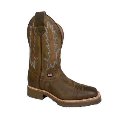 Pre-owned Double-h Boots Double H® Men's Wilderness Buttercup Square Toe Light Brown Boots Dh4568