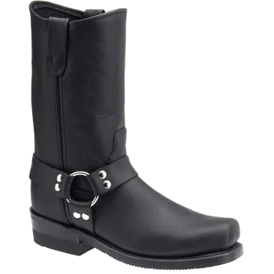Pre-owned Double-h Boots Double-h Mens Black Domestic Harness Boot 4008