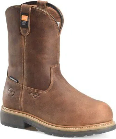 Pre-owned Double-h Boots Men's 10” Boss Round Toe Wellington Western Boot Brown - Dh4156,