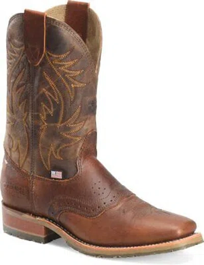 Pre-owned Double-h Boots Men's 10” Feller Roper Western Boot Brown - Dh4653