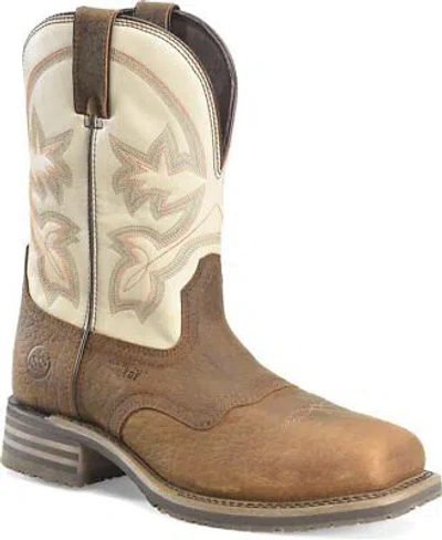 Pre-owned Double-h Boots Men's 10” Hingham Composite Toe Ice™ Stockman Work Boot Brown - In Light Brow