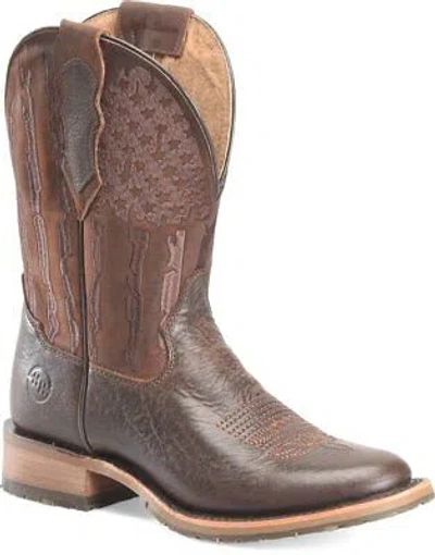 Pre-owned Double-h Boots Men's 11” Beryl U Toe Ice™ Stockman Western Boot Brown - Dh7032,