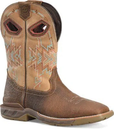 Pre-owned Double-h Boots Men's 11" Clem Wide Square Soft Toe Roper Work Boot Brown - Dh536 In Medium Bro