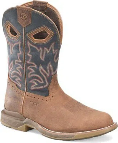 Pre-owned Double-h Boots Men's 11” Daunt Composite Toe Non-metallic Roper Work Boot Blue -