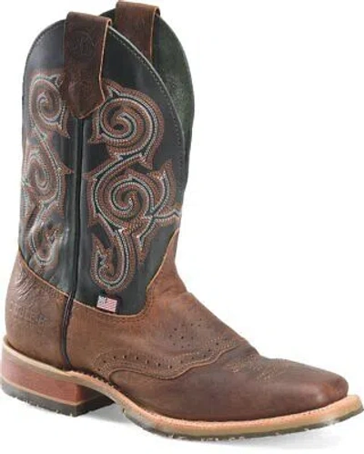 Pre-owned Double-h Boots Men's 11” Haywood Soft Toe Eh Non-metallic Ice™ Roper Work Boot In Brown