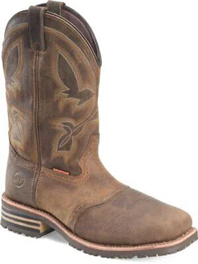 Pre-owned Double-h Boots Men's 11” Jeyden Composite Toe Waterproof Ice™ Roper Work Boot Ta In Brown