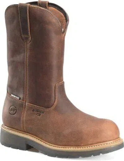 Pre-owned Double-h Boots Men's 11” Nomad Round Toe Wellington Western Boot Brown - Dh4157,