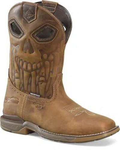 Pre-owned Double-h Boots Men's 11” Phantom Rider Lycan Composite Toe Waterproof Roper Work In Brown