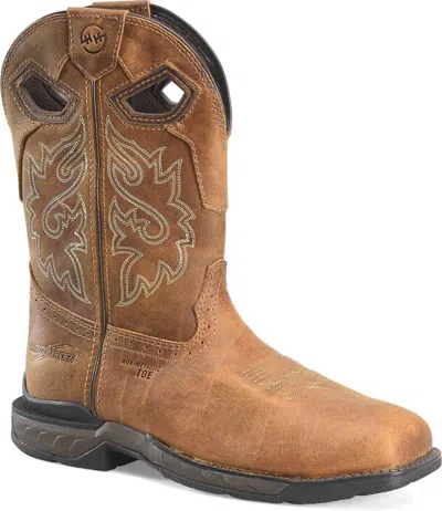 Pre-owned Double-h Boots Men's 11"" Wide Square Dark Brown