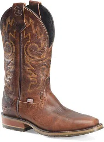Pre-owned Double-h Boots Men's 12” Brantley Soft Toe Eh Non-metallic Roper Work Boot In Brown