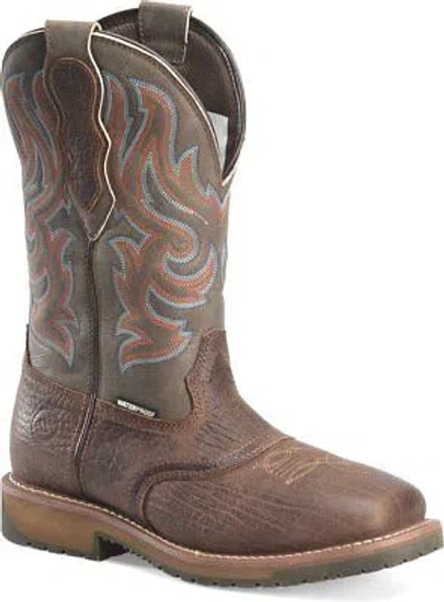 Pre-owned Double-h Boots Men's 12” Ironhide Roper Western Boot Brown - Dh6142, Brown