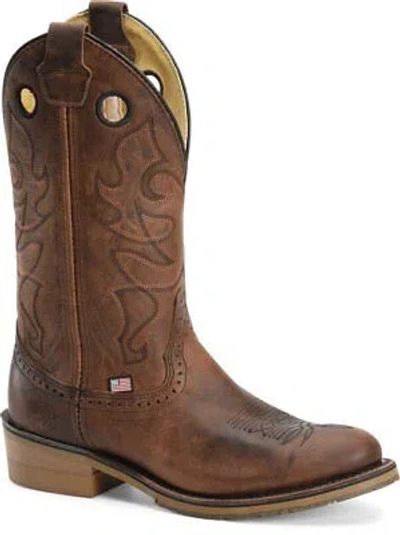 Pre-owned Double-h Boots Men's 12” Kilgore Domestic Round Toe Ice™ Western Boot Brown - D