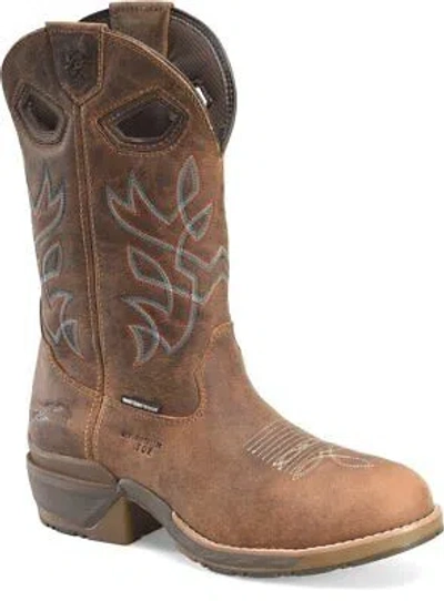Pre-owned Double-h Boots Men's 12” Phantom Rider Cleave Composite Toe Ice™ Western Work In Brown