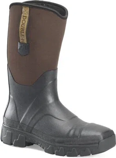 Pre-owned Double-h Boots Men's 13” Albin Composite Toe Non-metallic Toe Rubber Work Boot B In Black
