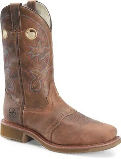 Pre-owned Double-h Boots Men's 13" Antonio Composite Toe Roper Work Boot Light Brown -