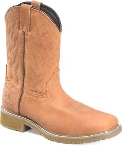 Pre-owned Double-h Boots Men's Jacob 10” Waterproof Wide Square Composite Toe Roper Work B In Light Brow