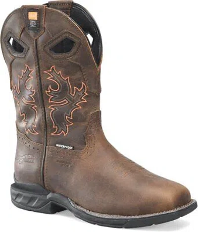 Pre-owned Double-h Boots Men's Redeemer 11" Waterproof Metatarsal Guard Wide Square In Medium Bro