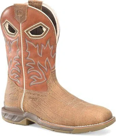 Pre-owned Double-h Boots Men's Requiem 11” Wide Square Composite Toe Non-metallic Roper In Medium Bro
