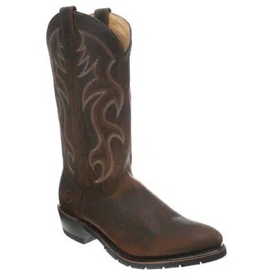 Pre-owned Double-h Boots Men's 12" Robert Domestic Ag7™ Western Boot Sahara Rangedocker - In Brown