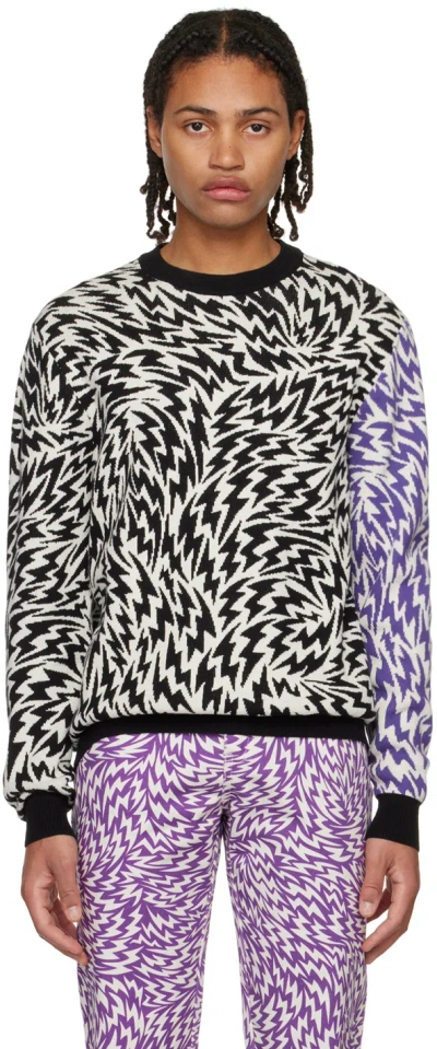 Double Rainbouu Black She's Electric Sweater In Daisy Tripping (blac