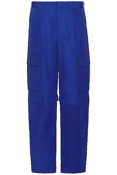 Double Rainbouu Cargo Zip Pant In Electric Blue