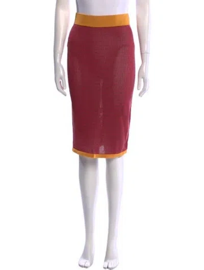 Pre-owned Double Rainbouu Colorblock Pattern Knee-length Skirt In Pink