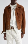 DOUBLE RL ALSTON ROUGHOUT LEATHER JACKET