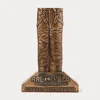 Double Rl Brass Jean Paperweight In Brown