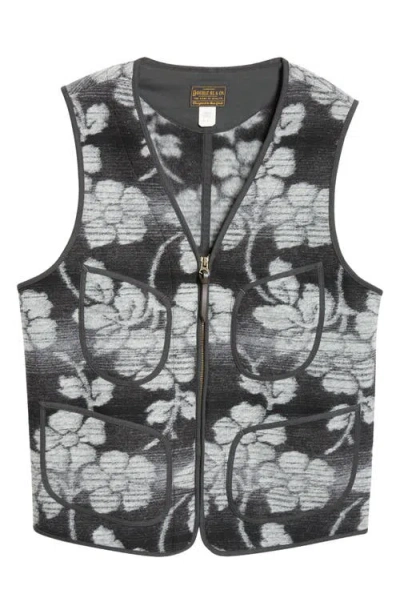 Double Rl Clarence Floral High Pile Fleece Vest