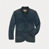 Double Rl Cotton-linen Denim Engineer Jacket In Torrington Wash