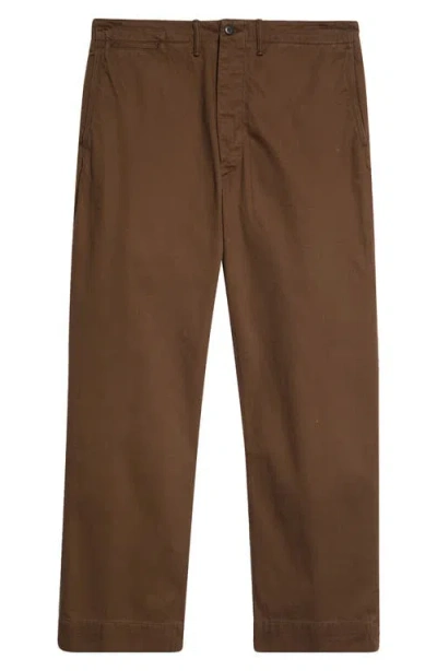Double Rl Cotton Twill Field Chino Pants In Brown