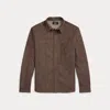 Double Rl Denim Workshirt In Brown