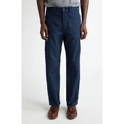 Double Rl Eastman Pinstripe Buckle Back Cotton Pants