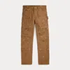 Double Rl Engineer Fit Distressed Carpenter Pant In Khaki