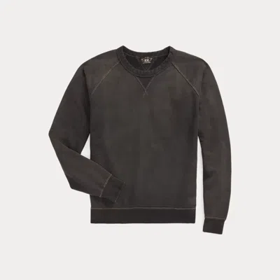 Double Rl French Terry Crewneck In Black Indigo