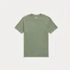 Double Rl Garment-dyed Crewneck T-shirt In Moss Green