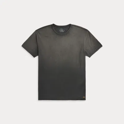 Double Rl Garment-dyed Crewneck T-shirt In Squire Brown