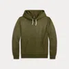 Double Rl Garment-dyed Fleece Hoodie In Olive