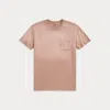 Double Rl Garment-dyed Pocket T-shirt In Desert Rose
