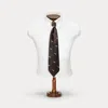 Double Rl Handmade Airplane-motif Silk Tie In Brown