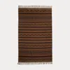 Double Rl Handwoven Jacquard Rug In Brown